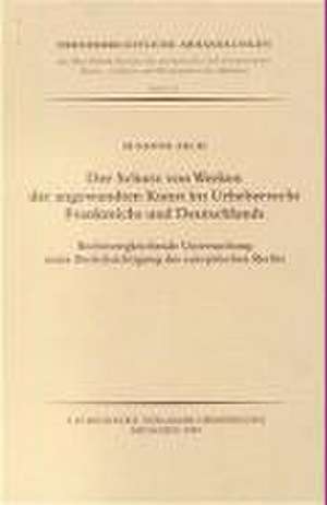 Der Schutz von Werken der angewandten Kunst im Urheberrecht Frankreichs und Deutschlands de Susanne Zech