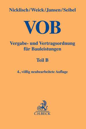 Vergabe- und Vertragsordnung für Bauleistungen de Fritz Nicklisch