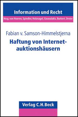 Haftung von Internetauktionshäusern de Fabian von Samson-Himmelstjerna