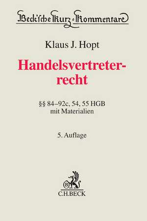 Handelsvertreterrecht de Klaus J. Hopt