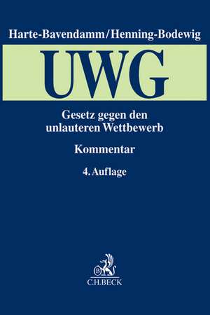 Gesetz gegen den unlauteren Wettbewerb (UWG) de Henning Harte-Bavendamm