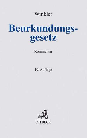Beurkundungsgesetz de Karl Winkler