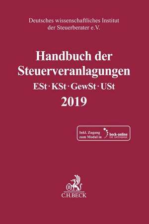 Handbuch der Steuerveranlagungen de Deutsches Wissenschaftliches Institut Der Steuerberater E. V.