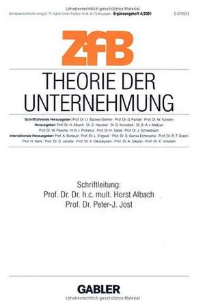 Theorie der Unternehmung de Horst Albach