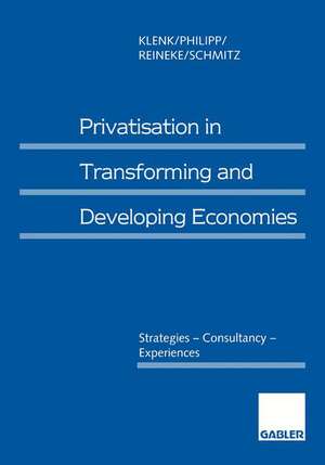 Privatisation in Transforming and Developing Economies: Strategies — Consultancy — Experiences de Jürgen Klenk