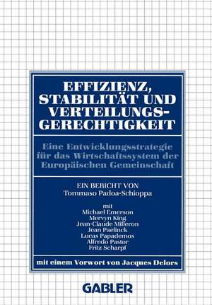 Effizienz, Stabilität und Verteilungsgerechtigkeit: Eine Entwicklungsstrategie für das Wirtschaftssystem der Europäischen Gemeinschaft de Tommaso Padoa-Schioppa