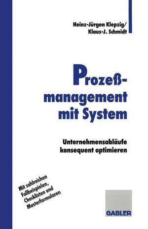 Prozeßmanagement mit System: Unternehmensabläufe konsequent optimieren de Heinz-Jürgen Klepzig