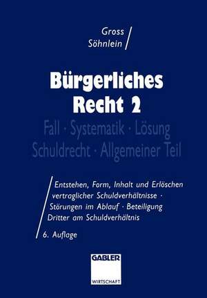 Bürgerliches Recht 2: Fall · Systematik · Lösung · Schuldrecht · Allgemeiner Teil de Willi Gross