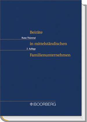 Beiräte in mittelständischen Familienunternehmen de Rudolf X. Ruter