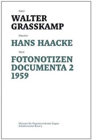 Hans Haacke de Walter Grasskamp