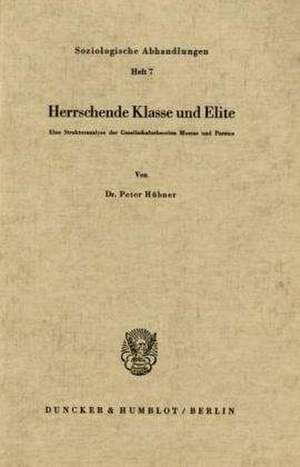 Herrschende Klasse und Elite de Peter Hübner