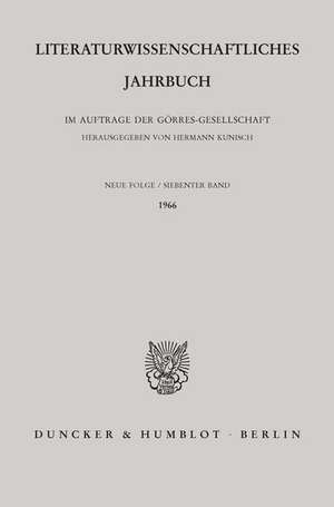 Literaturwissenschaftliches Jahrbuch. de Hermann Kunisch