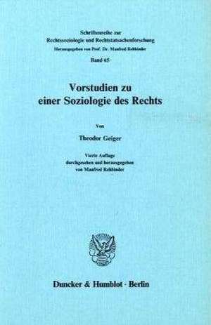 Vorstudien zu einer Soziologie des Rechts de Manfred Rehbinder