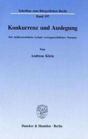 Konkurrenz und Auslegung. de Andreas Klein