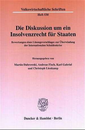 Diskussion um ein Insolvenzrecht für Staaten de Martin Dabrowski