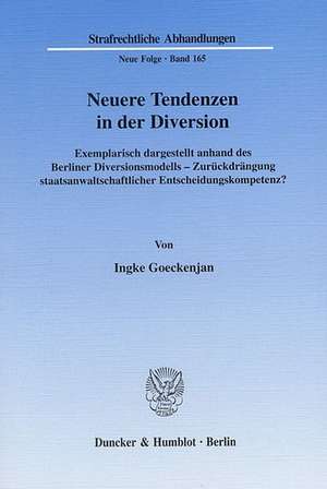 Neuere Tendenzen in der Diversion de Ingke Goeckenjan