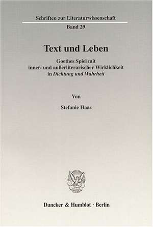 Text und Leben de Stefanie Haas