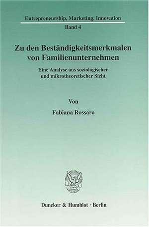 Zu den Beständigkeitsmerkmalen von Familienunternehmen de Fabiana Rossaro