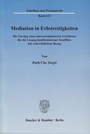 Mediation in Erbstreitigkeiten de Ruth Chr. Siegel