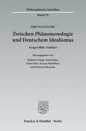 Zwischen Phänomenologie und Deutschem Idealismus de Jiro Watanabe