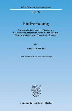 Entfremdung de Friedrich Müller