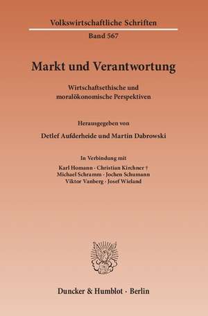 Markt und Verantwortung de Detlef Aufderheide