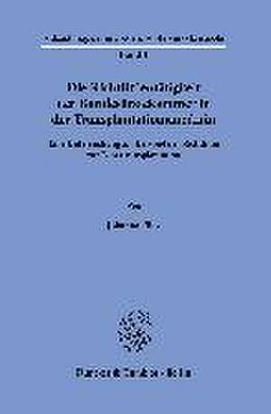 Die Richtlinientätigkeit der Bundesärztekammer in der Transplantationsmedizin de Johanna Flick