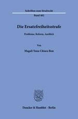 Die Ersatzfreiheitsstrafe de Magali Yona Chiara Bon