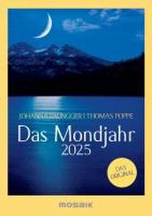 Das Mondjahr 2025 - s/w Taschenkalender de Johanna Paungger