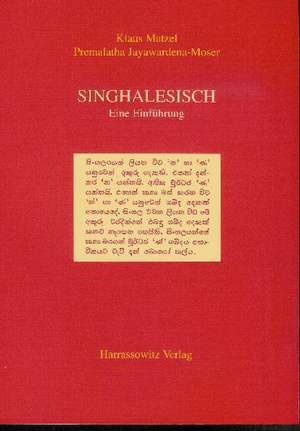 Singhalesisch. Eine Einführung de Klaus Matzel