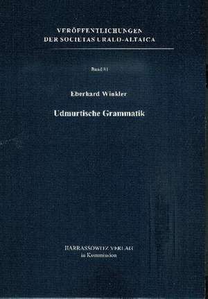 Udmurtische Grammatik de Eberhard Winkler