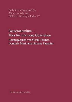 Deuteronomium - Tora Fur Eine Neue Generation: Innsbrucker Deuteronomium-Tagung 2010 Im Gedenken an Volkmar Premstaller Sj de Georg Fischer