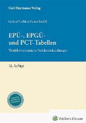 EPÜ-, EPGÜ- und PCT-Tabellen de Markus Gabriel