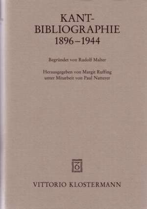 Kant-Bibliographie 1896-1944