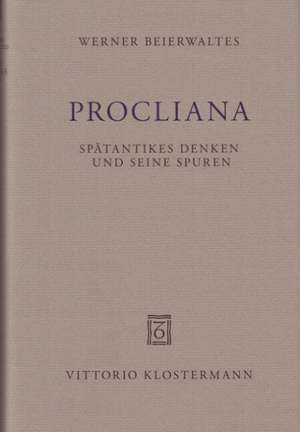 Procliana de Werner Beierwaltes