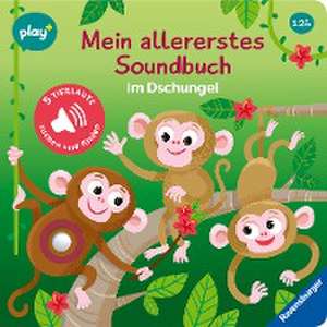 Ravensburger Play+ Mein allererstes Soundbuch: Im Dschungel, Baby-Buch ab 1 Jahr de Maria Höck