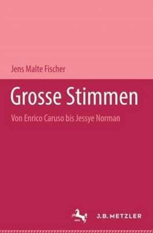 Große Stimmen: Von Enrico Caruso bis Jessye Norman de Jens Malte Fischer