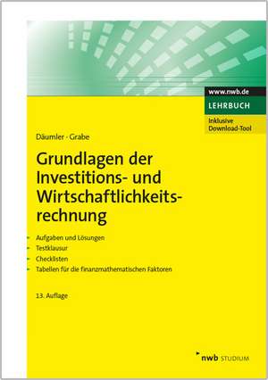 Grundlagen der Investitions- und Wirtschaftlichkeitsrechnung de Jürgen Grabe