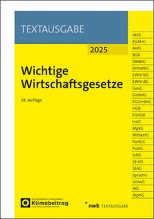 Wichtige Wirtschaftsgesetze de Nwb Gesetzesredaktion