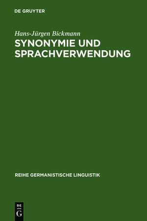 Synonymie und Sprachverwendung: Verfahren zur Ermittlung von Synonymenklassen als kontextbeschränkten Äquivalenzklassen de Hans-Jürgen Bickmann