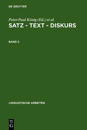 Satz – Text – Diskurs. Band 2 de Peter-Paul König