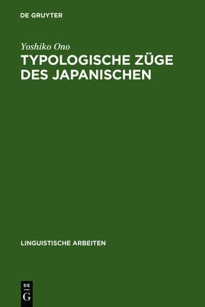 Typologische Züge des Japanischen de Yoshiko Ono