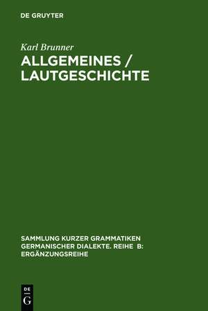 Allgemeines / Lautgeschichte de Karl Brunner