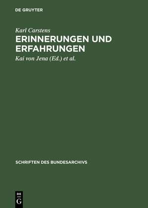 Erinnerungen und Erfahrungen de Karl Carstens