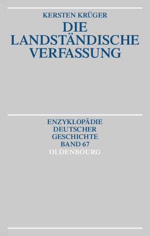 Die Landständische Verfassung de Kersten Krüger