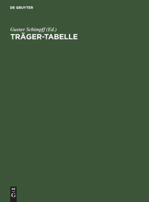 Träger-Tabelle de Gustav Schimpff