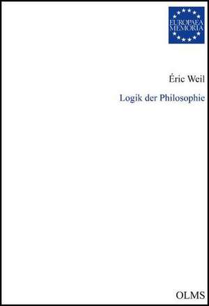 Logik der Philosophie de Eric Weil