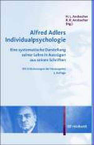 Alfred Adlers Individualpsychologie de Heinz L Ansbacher