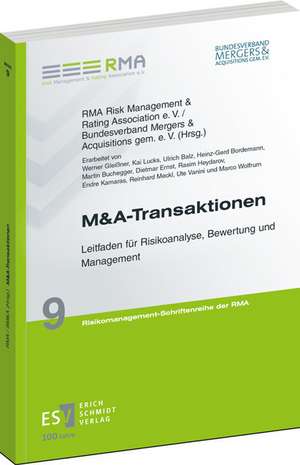 M&A-Transaktionen de RMA Risk Management & Rating Association e. V.