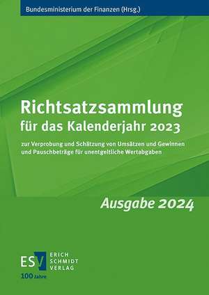 Richtsatzsammlung für das Kalenderjahr 2023 de Bundesministerium Der Finanzen